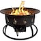 Hiland Round Portable Camp Fire Pit in Black AFP-CMP-RND - alternate 3